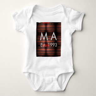 Brun rustik tegelsten lägg till namn bokstav år da t shirt
