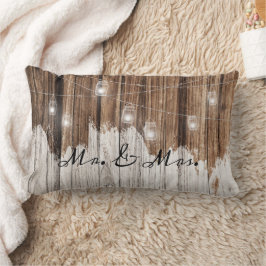 Brun rustik trä med anpassningsbara lampor lumbarkudde