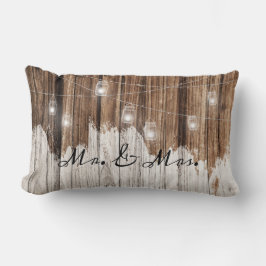 Brun Rustik Trä med Anpassningsbara Ljus Lumbarkudde