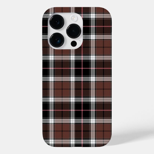 Brun rutig iPhone/iPad-fodral (Baksida)