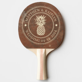 Brun Sandsten Ananas Bröllopsnamn Pingisracket