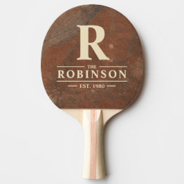 Brun Sandsten Efternamn & Initialer Pingisracket