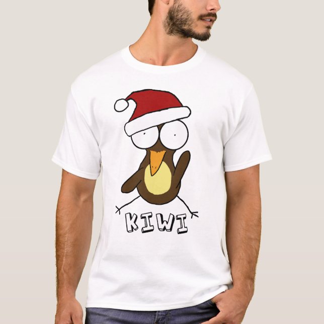 Brun Santa KiwiT-tröja T-shirt (Framsida)