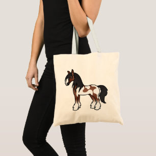 Brun schimmel Gypsy Vanner/Shire/Clydesdale-häst Tygkasse