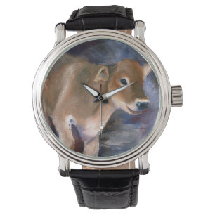 Brun schweizisk kalv armbandsur