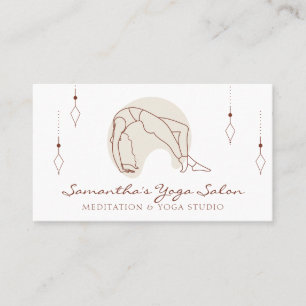 Brun Secret Geometry Pose Yoga Pilates Coach Visitkort