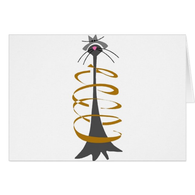 Brun Siamese katt Hälsningskort (Framsidan Horizontal)