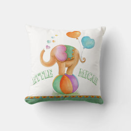 Brun sjöfärgscirkus baby namn vid pelaren kudde