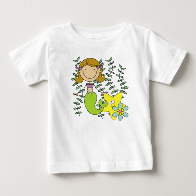 Brun Sjöjungfru T Shirt (Framsida)