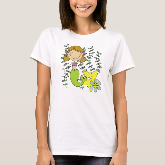 Brun Sjöjungfru Tee Shirt (Framsida)