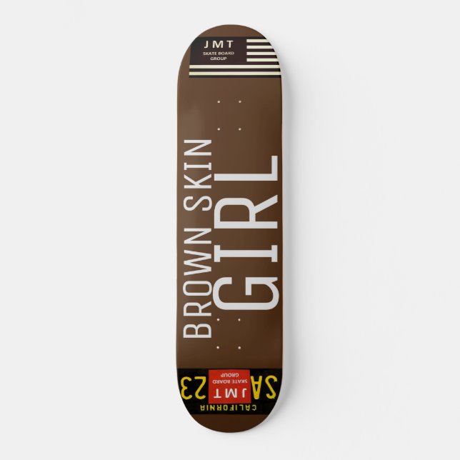 BRUN SKIN Flicka Skateboard (Framsida)