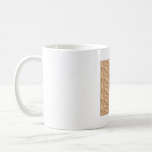 Brun skog vilda djur naturtryck kaffemugg