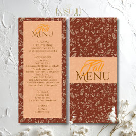 Brun skuggor Fall Höst löv Flat Menu Meny