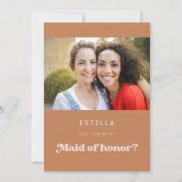 Brun snyggt Maid of honor frieri kort