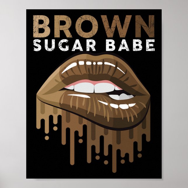 Brun Socker Bybe Svarta Historien Månad Juneteenth Poster (Framsidan)