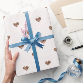 Brun Socker Glitter Hjärtan Kärlek Alla Hjärtans D Presentpapper