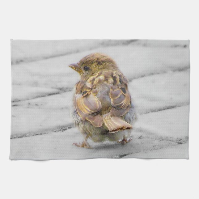 Brun Sparrow Kökshandduk (Horisontell)