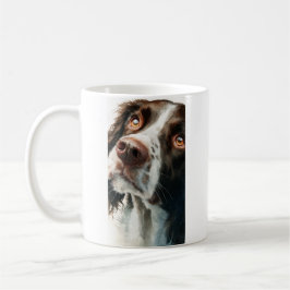 Brun springer spaniel porträtt kaffemugg