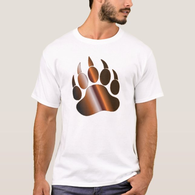 BRUN STÅL BRONSFOT AV BJÖRN TEE SHIRT (Framsida)