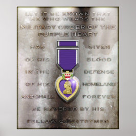 Brun sten "PURPLE HEART" Poster