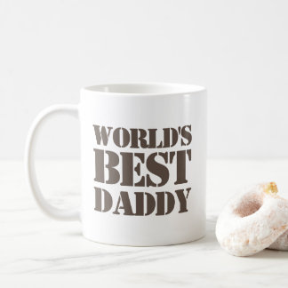 Brun stencil Text World's Best pappa pappa Kaffemugg