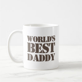 Brun stencil Text World's Best pappa pappa Kaffemugg