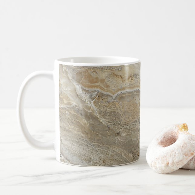 Brun stens textur  kaffemugg (Med munk)