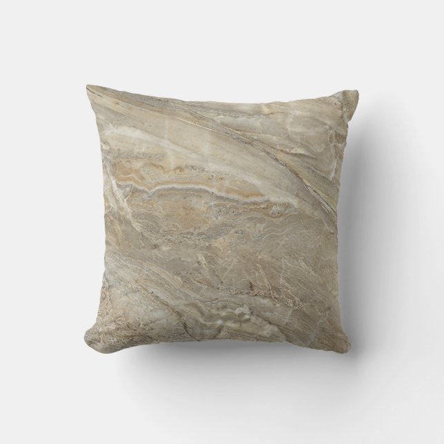 Brun stentextur kudde (Framsida)