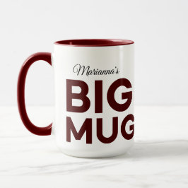 Brun stor mugg | Enorm mugg | Anpassat namn