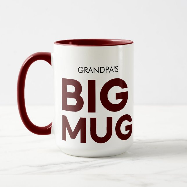Brun stor mugg | Enorm mugg | Farfars (Vänster)