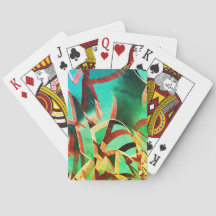 Brun strimma över rustik grönt och akvamarin