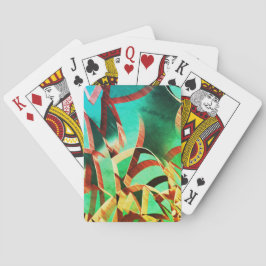 Brun strimma över rustik grönt och akvamarin casinokort