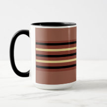 Brun stripe-kaffe Mugg Kopp - Rik Kakao