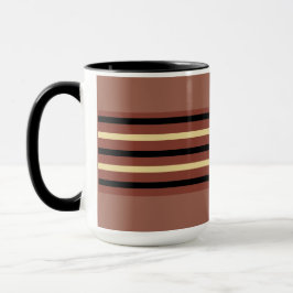 Brun stripe-kaffe Mugg Kopp - Rik Kakao