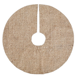Brun struktur, rustisk sackduk. julgransmatta borstad polyester