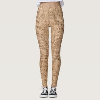 Brun struktur, rustisk sackduk. leggings
