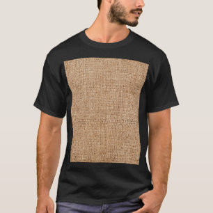 Brun struktur, rustisk sackduk. t shirt