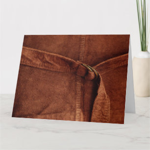 Brun suede med remsa och låsbeslag kort