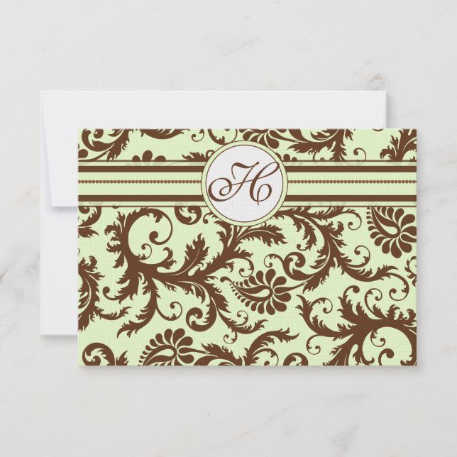 Brun svarskort för lätt äpple-Grönt OSA Kort (Framsida)