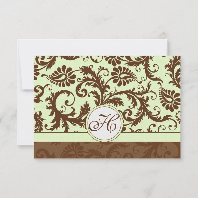 Brun svarskort för lätt äpple-Grönt OSA Kort (Framsida)