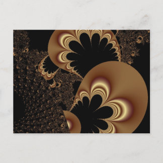 Brun svart ballong Flower Petal Fractal Art-gåvor Vykort