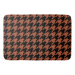 Brun svart houndstooth-kontroll badrumsmatta