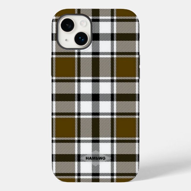 Brun, svart och vit Iphone case HAMbWG (Baksida)