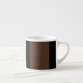 Brun, svart och vitt rand espressomugg