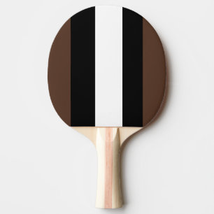 Brun, svart och vitt rand pingisracket