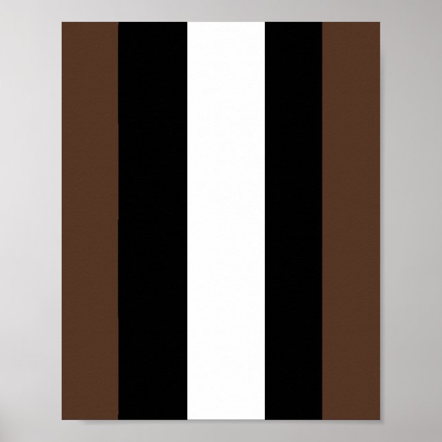 Brun, svart och vitt rand poster (Framsidan)