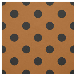 Brun svart Polka dots Textil
