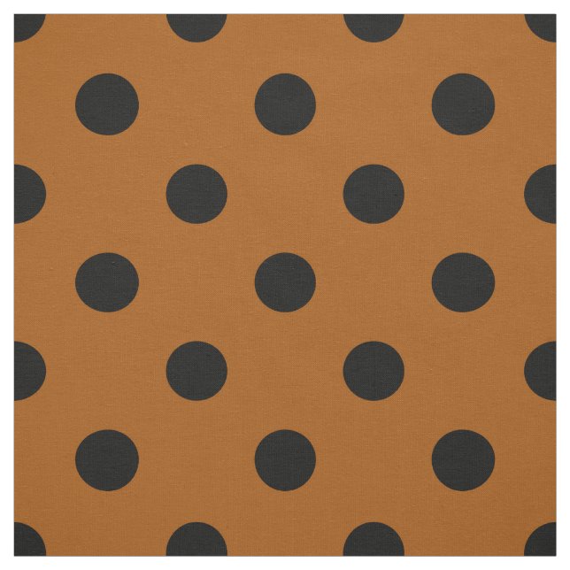 Brun svart Polka dots Textil (Provkarta)