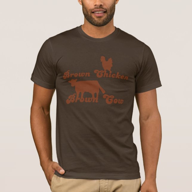 Brun T-tröja för hönabruntko T Shirt (Framsida)