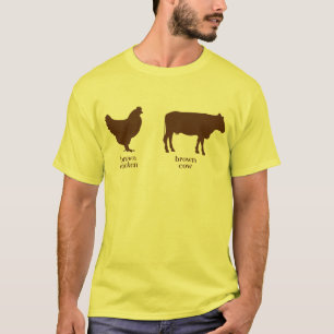 Brun T-tröja för hönabruntko T Shirt